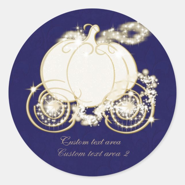 Cendrillon Royal Blue Gold Carrier Sticker (Devant)