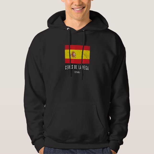 Cenes De La Vega Spain Es Flag City - Bandera Ropa Hoodie (Front)