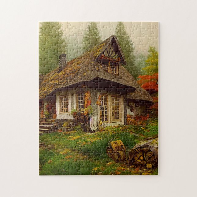 CENGLISH OUNTRY COTTAGE JIGSAW PUZZLE (Vertical)