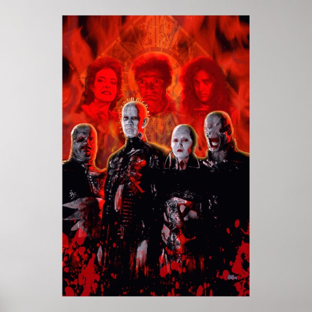 Cenobites Horror Poster - Gothique Cult Art Imprim (Devant)