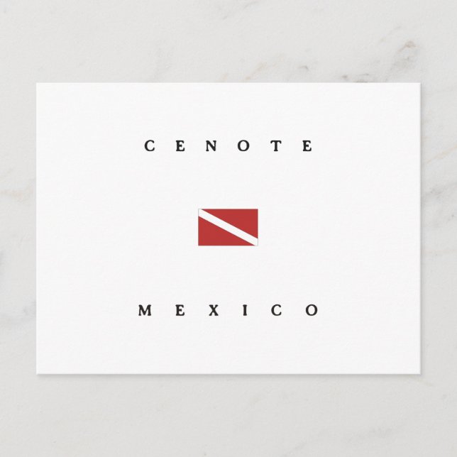 Cenote Mexico Scuba Dive Flag Postcard (Front)