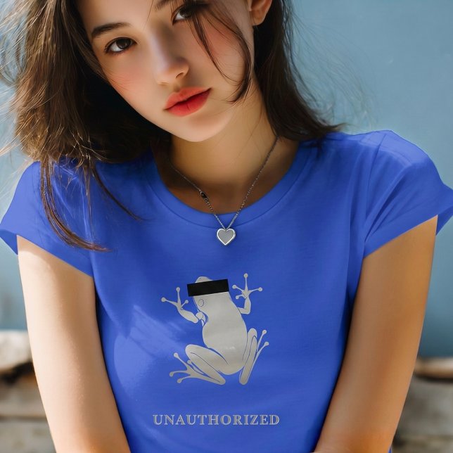Censored Silver Frog Unauthorized Custom Text T-Shirt (Creator Uploaded)