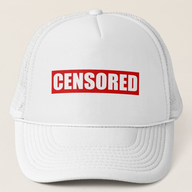 censored text design trucker hat (Front)