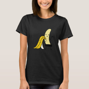 Censored  Yellow  Banana Print Fruits T-Shirt