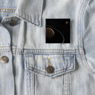 Centaur 1099 Chariklo And Its Rings. 2 Inch Square Button