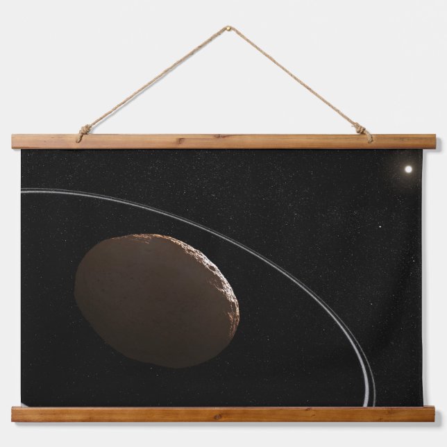 Centaur 1099 Chariklo And Its Rings. Hanging Tapestry (Front)