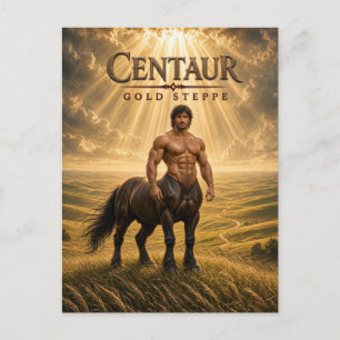 Centaur Gold Steppe Dark Cinema Postcard