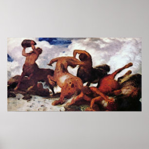 Centaurs by Arnold Bocklin Poster