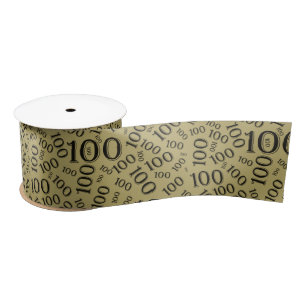 Centenarian 100th Birthday Party Theme Satin Ribbon