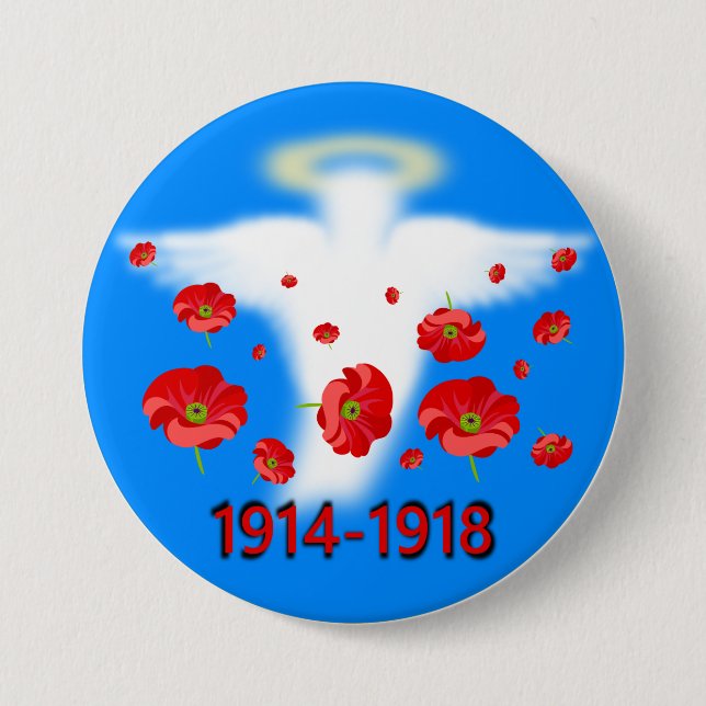 Centenary of End of First World War 3 Inch Round Button (Front)