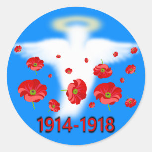 Centenary of End of First World War Classic Round Sticker