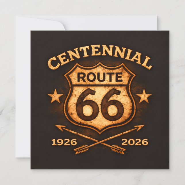 Centennial American Highway Retro Milestone Card (Front)