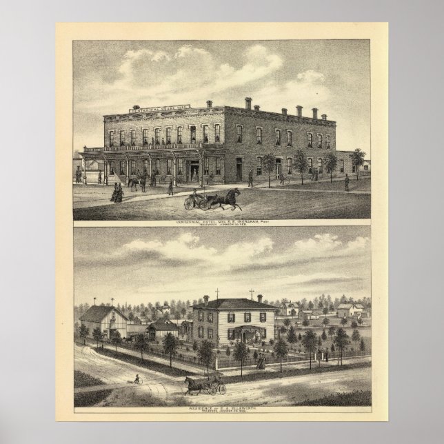Centennial Hotel, Tecumseh, and Neb, Nebraska Poster (Front)
