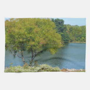 Centennial Lake in Ellicott City Maryland Kitchen Towel