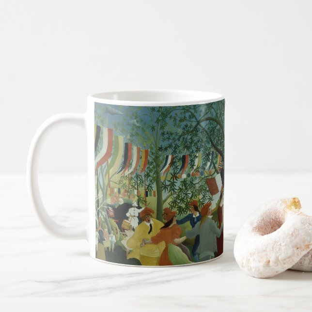 Centennial of Independence by Henri Rousseau Coffee Mug (With Donut)