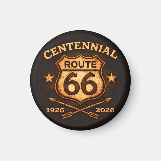 Centennial Route 66 Design Keepsake Magnet (Front)