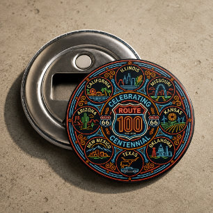 Centennial Route 66 Neon Glow Bottle Opener