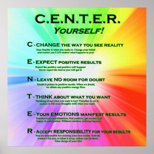 CENTER Yourself! Bright Colours Poster