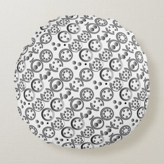 Centesimal 10 Digit Pi by Kenneth Yoncich Round Pillow (Front)