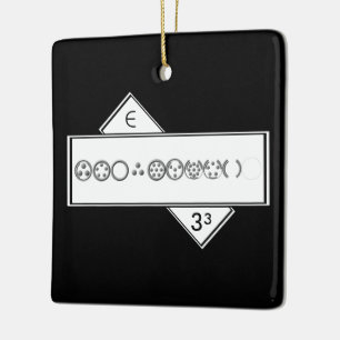 Centesimal 10Digit '3x3x3 Puz' by Kenneth Yoncich Ceramic Ornament