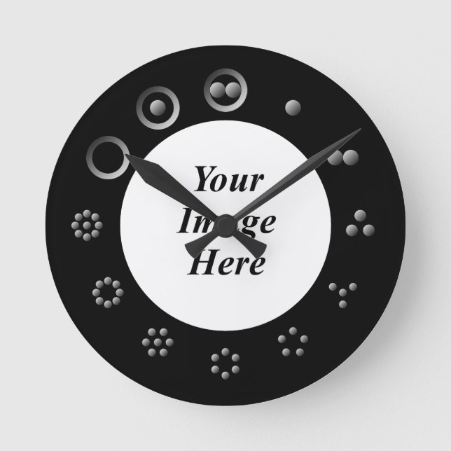 Centesimal Numeral by Kenneth Yoncich Round Clock (Front)