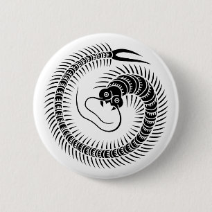 Centipede circle 2 inch round button