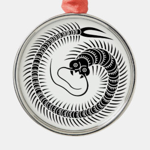 Centipede circle metal ornament