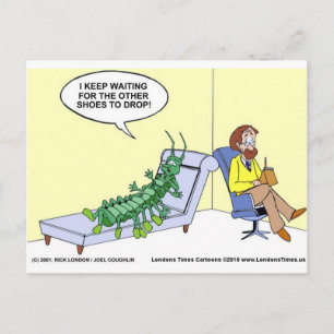 Centipede In Therapy Funny Gifts Tees Mugs Etc Postcard