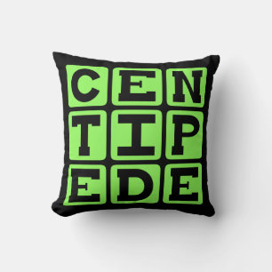 Centipede, Insect With Many Legs Throw Pillow