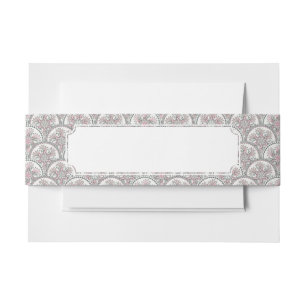Centle Vintage Pattern Invitation Belly Band