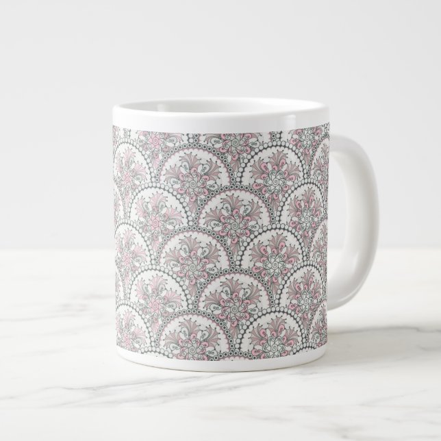 Centle Vintage Pattern Large Coffee Mug (Front Right)