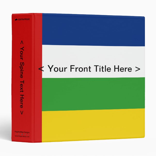 Centrafrique Flag Binder (Front/Spine)