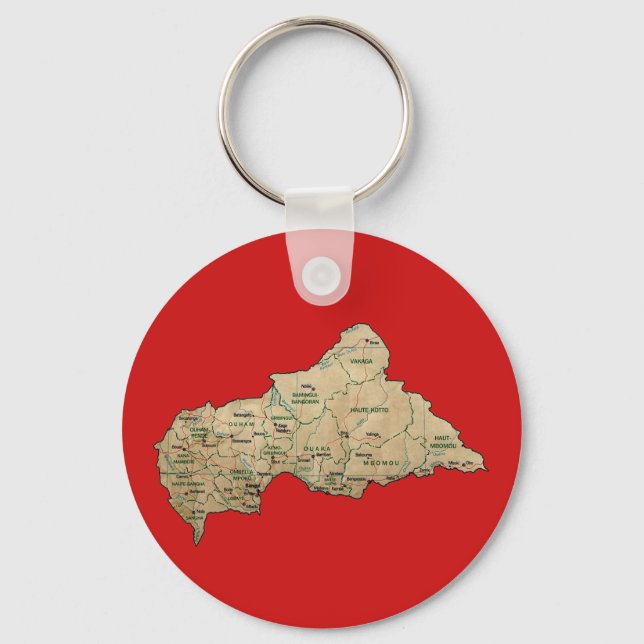 Centrafrique Map Keychain (Front)