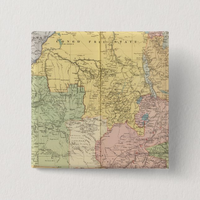 Central Africa 2 Inch Square Button (Front)