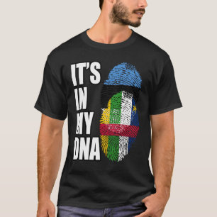 Central African And Estonian Mix DNA Flag Heritage T-Shirt