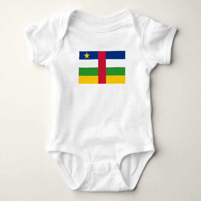 Central African Republic Flag Baby Bodysuit (Front)
