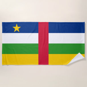 Central African Republic Flag Beach Towel