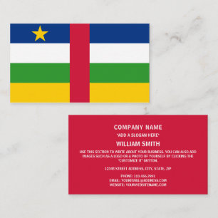 Central African Republic Flag Business Card