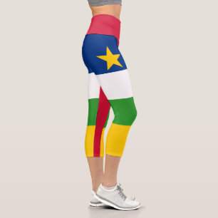 Central African Republic Flag Capri Leggings