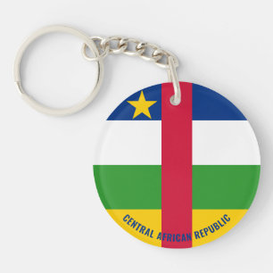 Central African Republic Flag Charming Patriotic Keychain