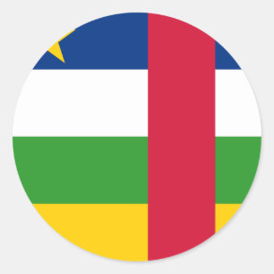 Central African Republic Flag Classic Round Sticker