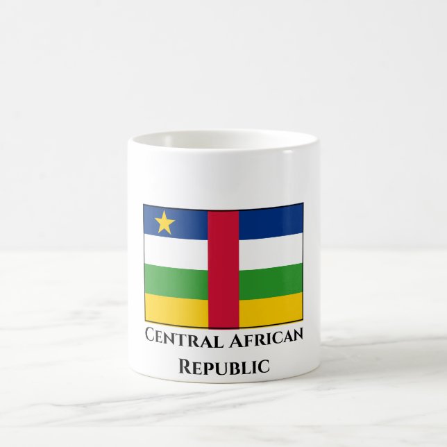 Central African Republic Flag Coffee Mug (Center)