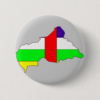 Central African Republic flag map 2 Inch Round Button