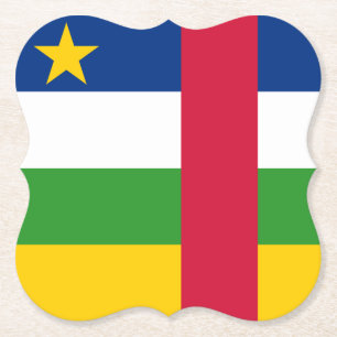 Central African Republic Flag Paper Coaster