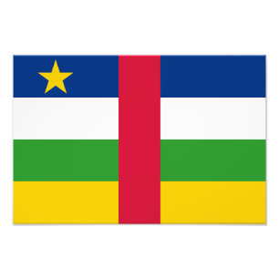 Central African Republic Flag Photo Print