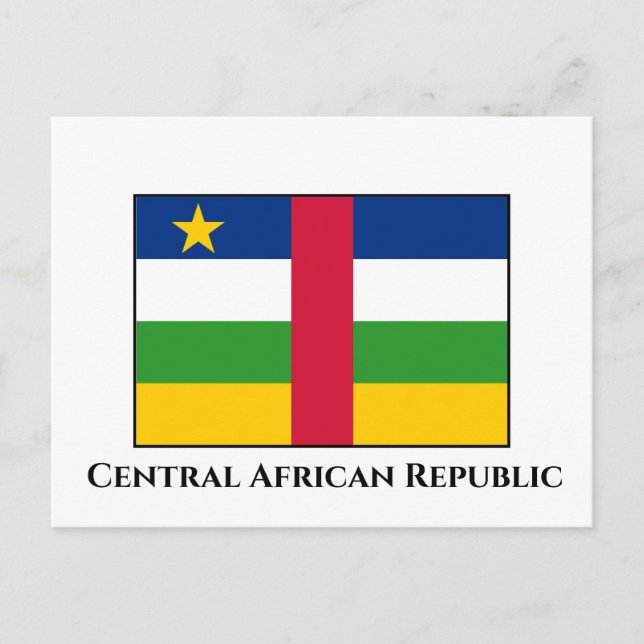Central African Republic Flag Postcard (Front)