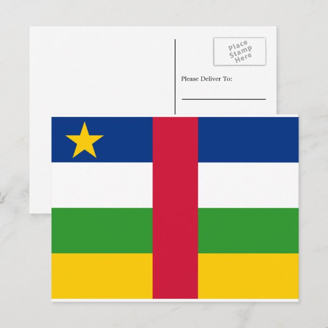 Central African Republic Flag Postcard (Front/Back)