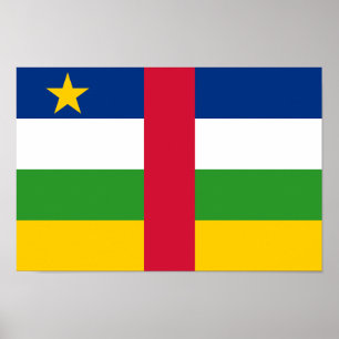 Central African Republic Flag Poster