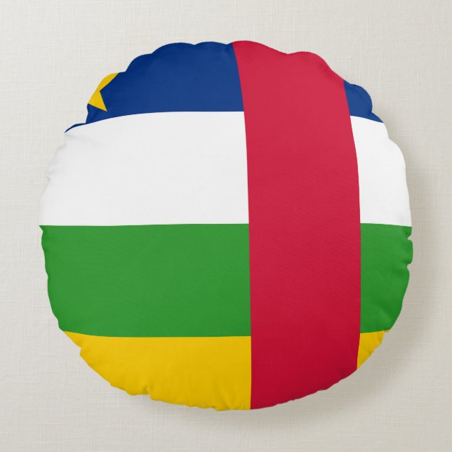 Central African Republic Flag Round Pillow (Front)