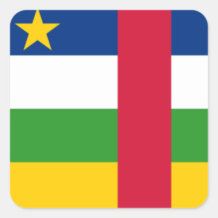 Central African Republic Flag Square Sticker